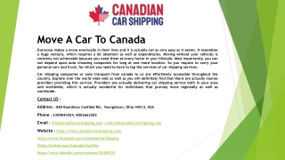 Move A Car To Canada