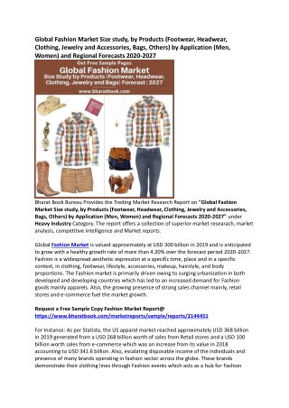 Global Fashion Market Study by Factors & Challenges with Forecast to 2027