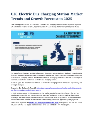 U.K. Electric Bus Charging Station Market Trends and Growth Forecast to 2025