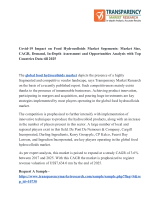 Food Hydrocolloids Market: Rampant Changes in the Food Industry Stokes Expansion