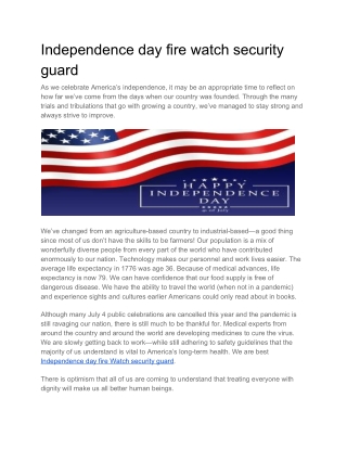 independence-day-fire-watch-security-guard