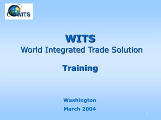 WITS World Integrated Trade Solution Training