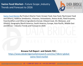 Swine Feed Market– Future Scope ,Industry Trends and Forecast to 2026