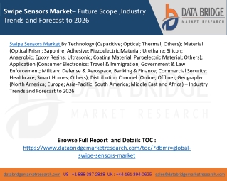 Swipe Sensors Market– Future Scope ,Industry Trends and Forecast to 2026