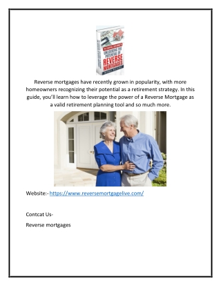 Essential Guide for Reverse Mortgage Online | Reversemortgagelive.com