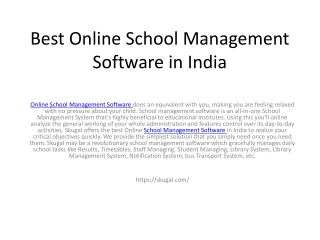 Best Online School Management Software in India