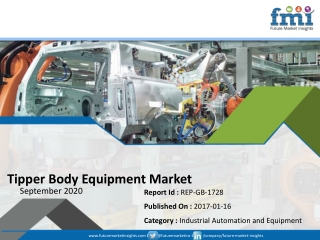 Global Sales of Tipper Body Equipment to Follow a Downward Trend Post 2020, with Continued Impact of COVID-19 Outbreak,