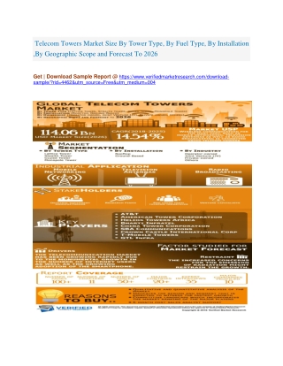 Telecom Towers Market Size By Tower Type, By Fuel Type, By Installation ,By Geographic Scope and Forecast To 2026