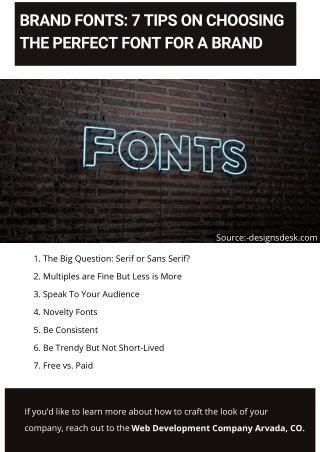 Brand Fonts: 7 Tips on Choosing the Perfect Font for a Brand