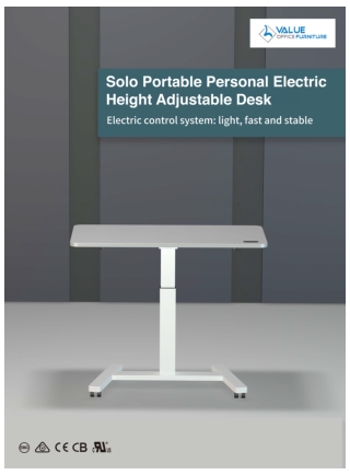 Solo Portable Personal Electric Height Adjustable Desks