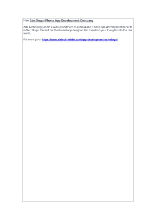 Hire San Diego iPhone App Development Company