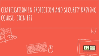 Certification in protection and security driving course: Join EPI