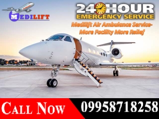 Get 24-Hours Available Air Ambulance in Kolkata and Dibrugarh with the Complete ICU Setups - Medilift