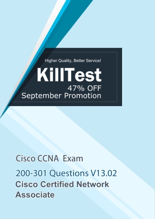 Updated CCNA 200-301 Exam Questions V13.02 Killtest