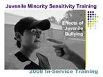 Juvenile Minority Sensitivity Training