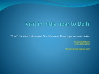 Visit in India near to Delhi