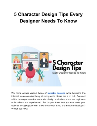 5 Character Design Tips Every Designer Needs To Know