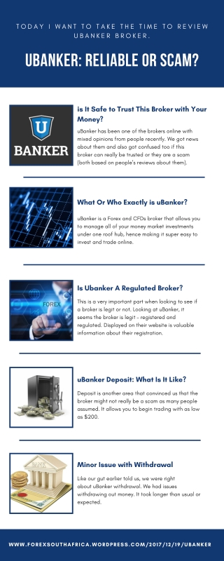 Ubanker: reliable or scam? - FOREX South Africa