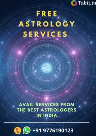 Get free astrology services from the best astrologers in India