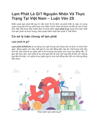 Lạm Phát Là Gì? Nguyên Nhân Và Thực Trạng Tại Việt Nam - Luận Văn 2S