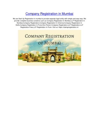 Company Registration in Mumbai