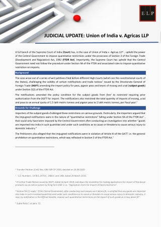 ELP-International-Trade-Update-Union-of-India-v.-Agricas-LLP