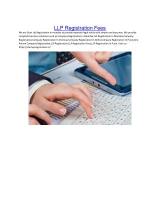 LLP Registration Fees