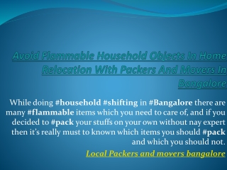Packers And Movers Bangalore Local Shifting Charges | Best Movers Packers Bangalore Cost