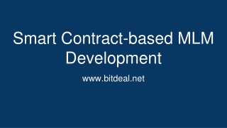 Smart Contract based MLM Software