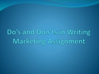 How To Prepare Best Marketing Assignment