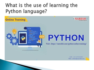 What is the use of learning the python?