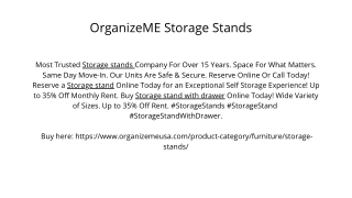 OrganizeME Storage Stands