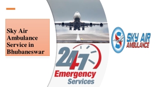 Get Low-Cost Air Ambulance Service in Bhubaneswar with Complete Medical Aid