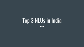 Top 3 NLUs in India