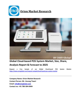 Global Cloud-based POS System Market Size, Industry Trends, Share and Forecast 2019-2025