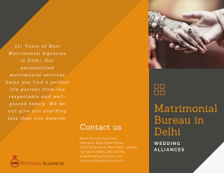 Top Matrimonial Bureau in Delhi