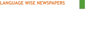 LANGUAGE WISE NEWSPAPERS