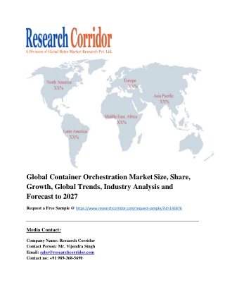 Global Container Orchestration Market Size, Share, Growth, Global Trends, Industry Analysis and Forecast to 2027