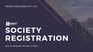Online Society Registration Procedure in India