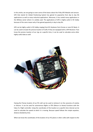 What is FrSky GPS Module?