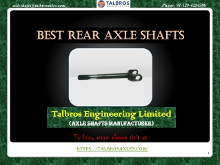 Best Rear Axle Shafts For Your Vehicle