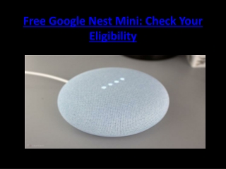 Free Google Nest Mini: Check Your Eligibility