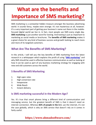 Bulk SMS Marketing has Many Benefits for your Business Growth and Success