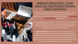 Makeup Palette Pro- Your Store for the Quality Private Label Cosmetics