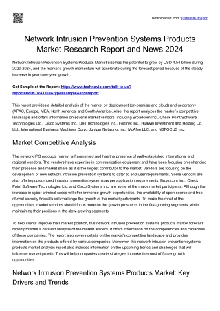 Network Intrusion Prevention Systems Products Market Research Report 2024