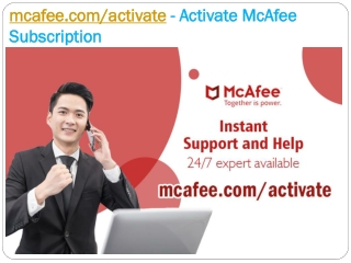 mcafee.com/activate - Activate McAfee Subscription