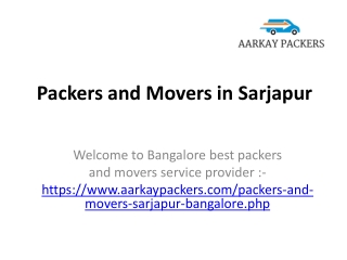 AarKay Packers and Movers Sarjapur Road, Bangalore