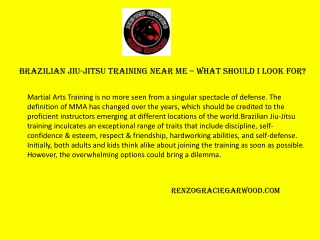 Brazilian Jiu-Jitsu Training Near Me – What Should I Look For - Renzograciegarwood.com