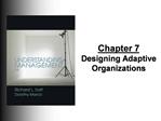 Chapter 7 Designing Adaptive Organizations