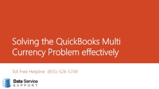 here to fix QuickBooks Multi Currency Problem